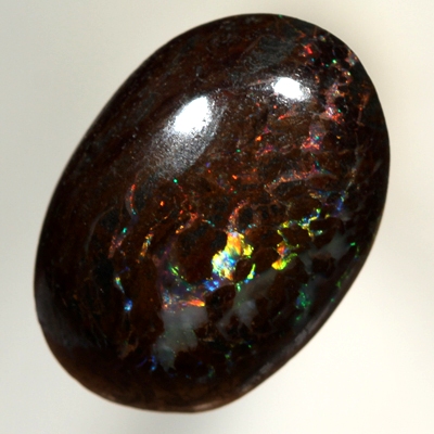 SOLID BOULDER OPAL Bright sparkling multicolours
